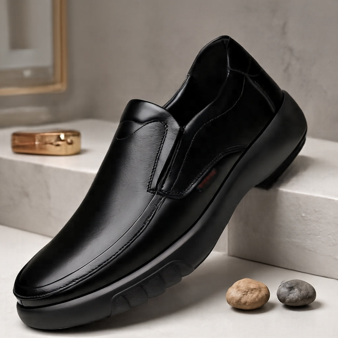 Herren Bequeme und elegante Slip-On Lederschuhe Echoarchiv