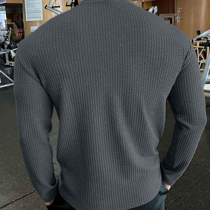 Herren Langarmshirt mit strukturiertem Gewebe Echoarchiv
