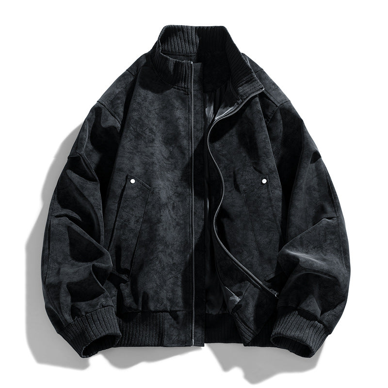 Herren Modische Bomberjacke aus Kunstleder Echo Archiv