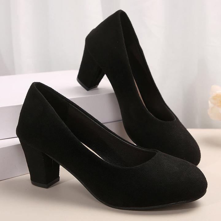 Damen elegante Pumps mit bequemem Blockabsatz Echoarchiv
