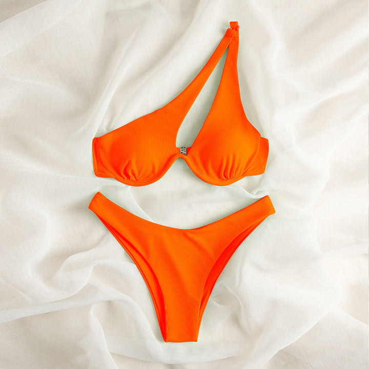Damen Triangel-Bikini mit asymmetrischem Schnitt und elastischen Trägern Echo Archiv