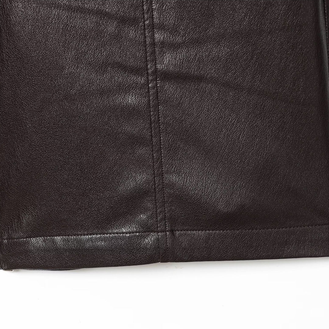 Damen Kunstleder Shorts mit elastischem Bund und modischen Details Echo Archiv