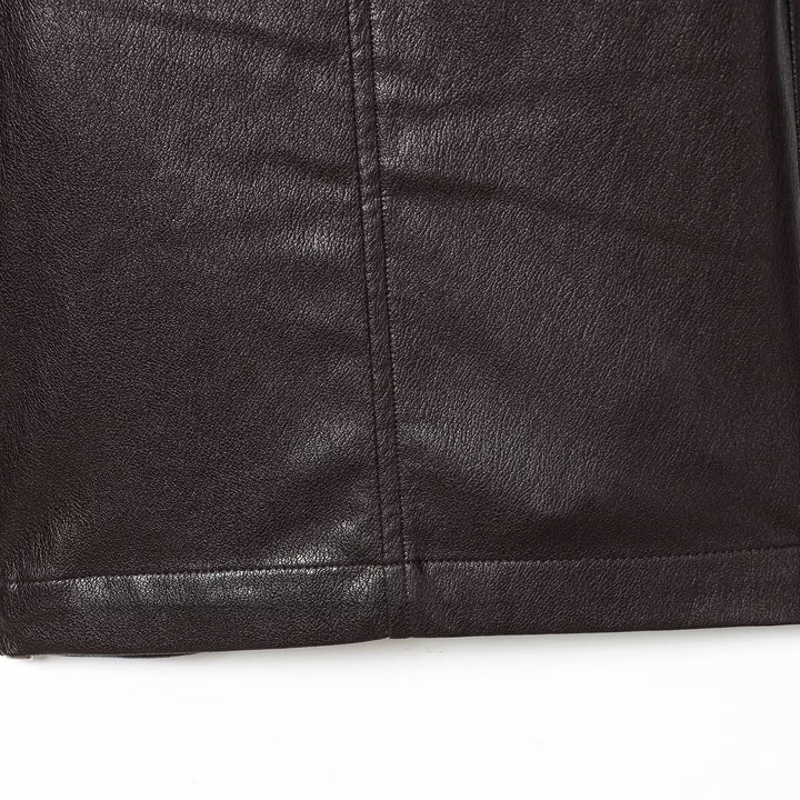 Damen Kunstleder Shorts mit elastischem Bund und modischen Details Echo Archiv