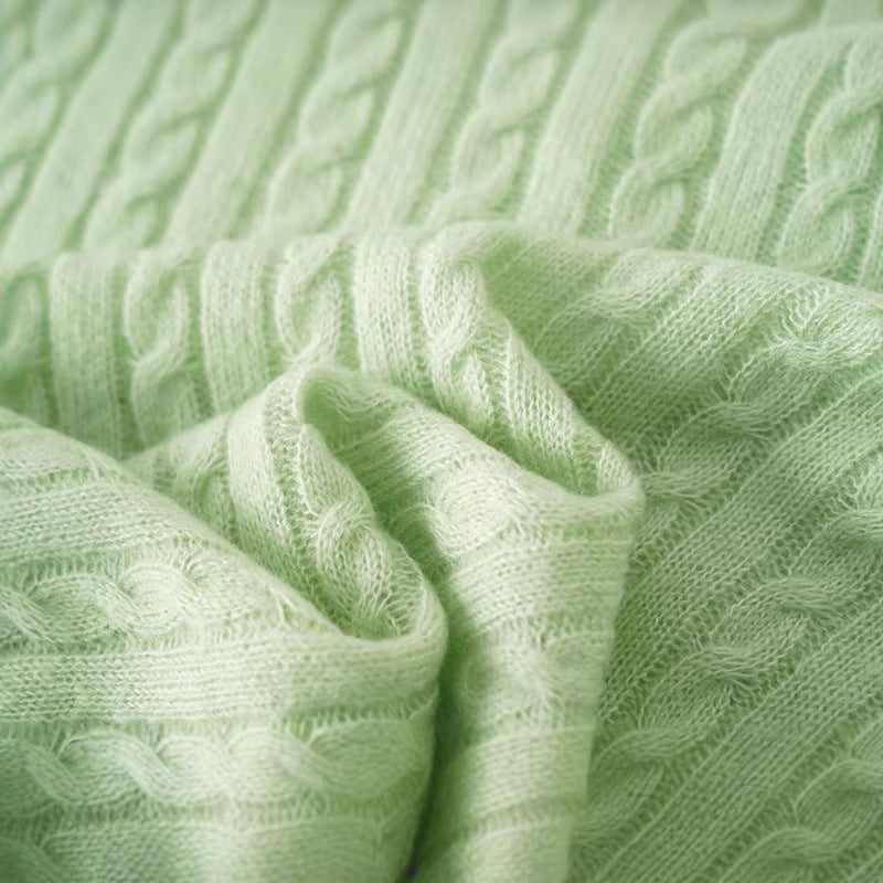Damen Kurzarm-Strickpullover mit Zopfmuster und feinem Rundhalsausschnitt Echo Archiv