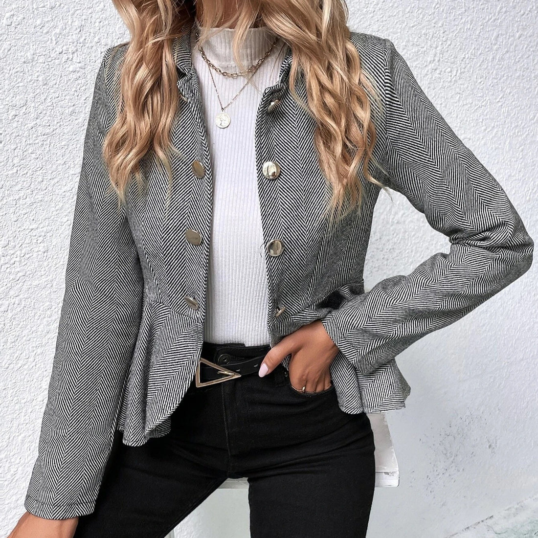 Damen Modische Blazerjacke – Valéne