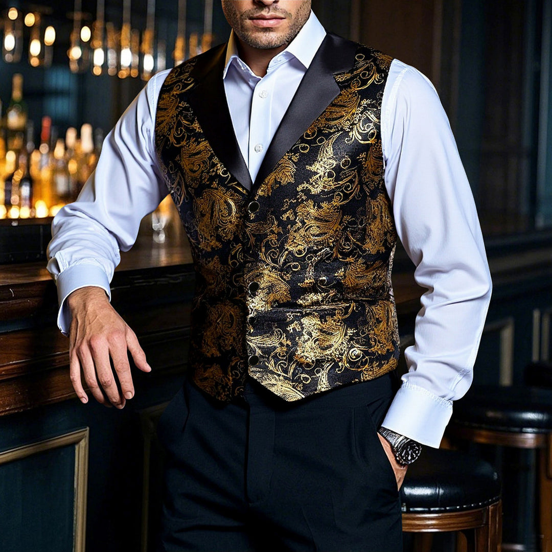 Herren elegante Pailletten Weste Echoarchiv