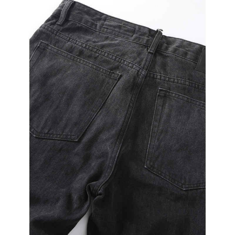 Herren Tapered Relaxed Denim-Jeans mit hoher Bundhöhe und cleaner Used-Optik Echoarchiv