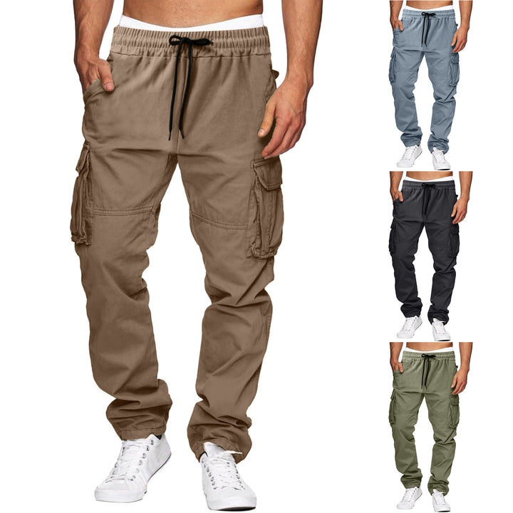 Herren bequeme Cargo-Hosen mit elastischem Bund und mehreren Taschen Echoarchiv