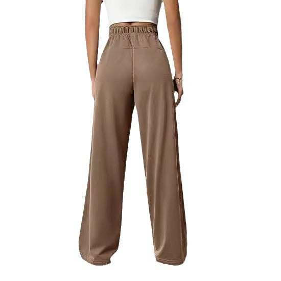 Damen Relaxed Weite Jersey Drawstring Lounge-Hosen Echoarchiv