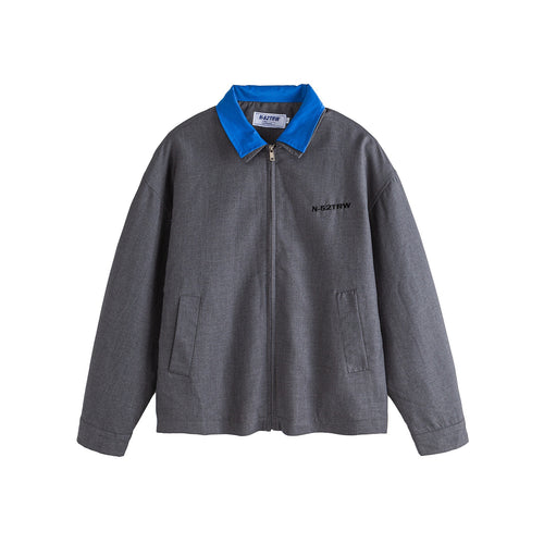 Herren Oversize Worker-Jacke mit Kontrastkragen Echoarchiv