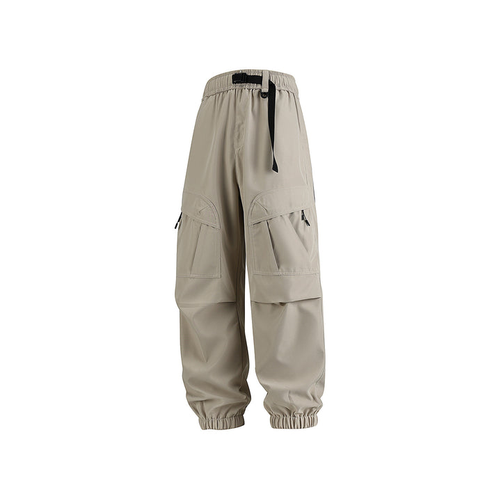 Herren Weite technische Cargo-Joggerhose mit elastischem Tunnelzugbund und Mehrfachtaschen Echo Archiv