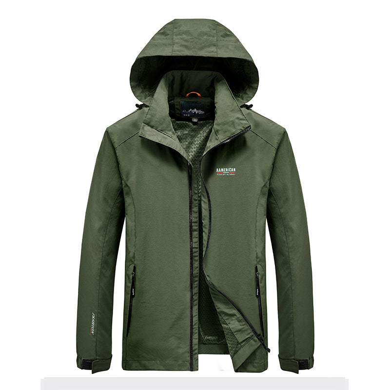 Herren leichte Regenjacke Echo Archiv