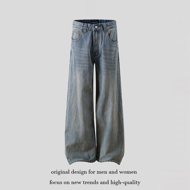 Damen Extraweite High‑Waist Palazzo-Jeans mit weitem Bein Echoarchiv