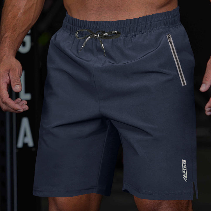 Herren Sportshorts mit seitlichen Reißverschlusstaschen und elastischem Bund Echoarchiv