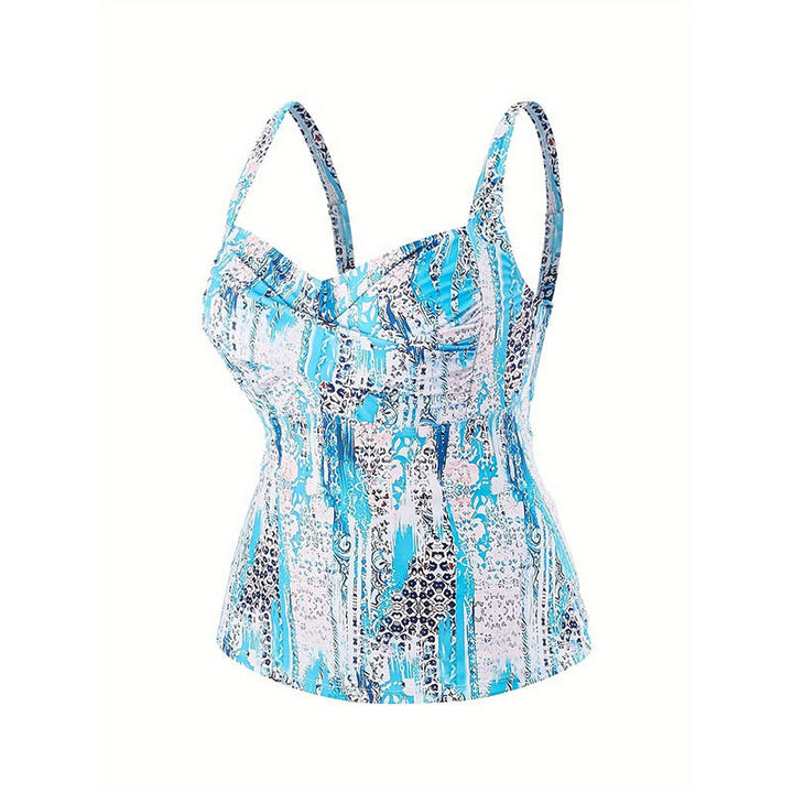 Damen Tankini-Oberteil mit modischem Schnitt und unterstützenden Raffungselementen Echo Archiv