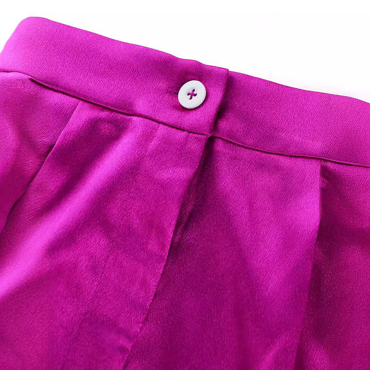 Damen elegante weite Satin-Hose Echo Archiv
