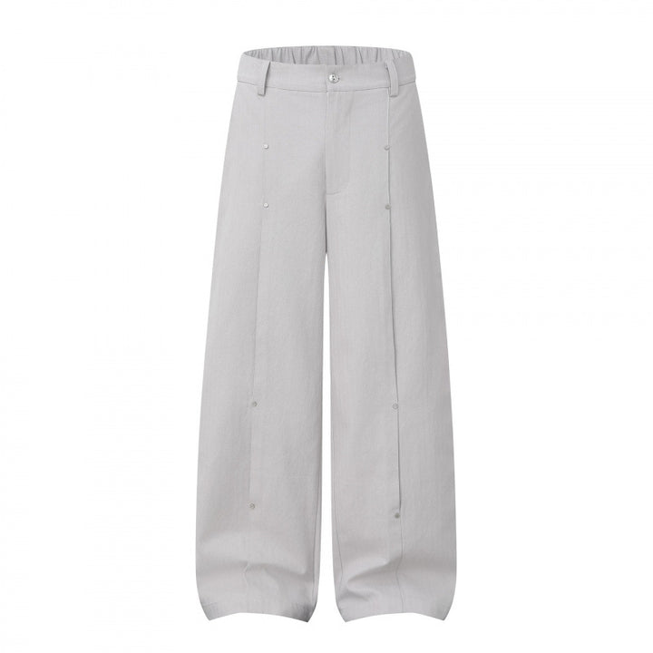 Damen Weite High‑Waist Culotte‑Hose aus strukturierter Baumwollmischung Echo Archiv