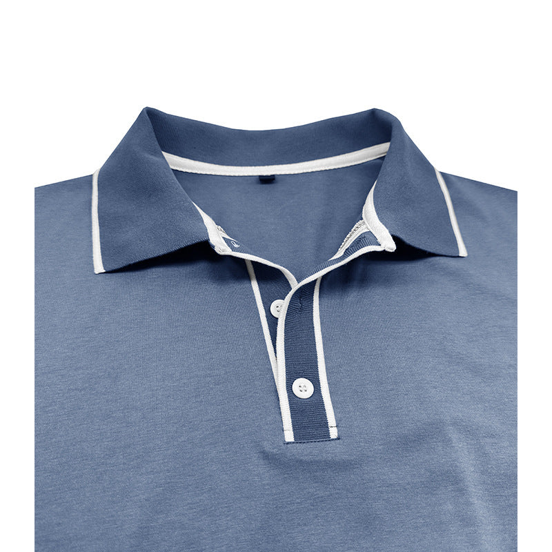Herren Polo-Hemd mit kontrastierender Knopfleiste und Brusttasche Echoarchiv