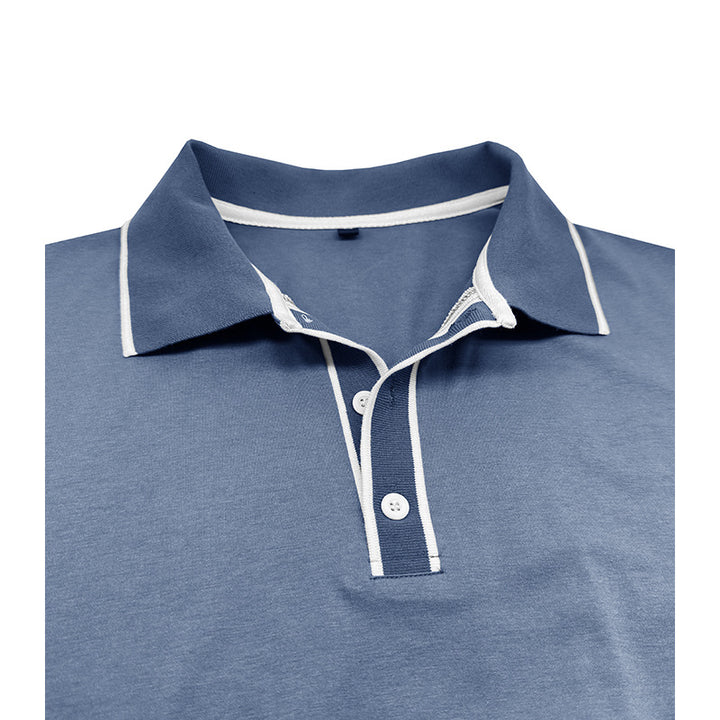 Herren Polo-Hemd mit kontrastierender Knopfleiste und Brusttasche Echoarchiv