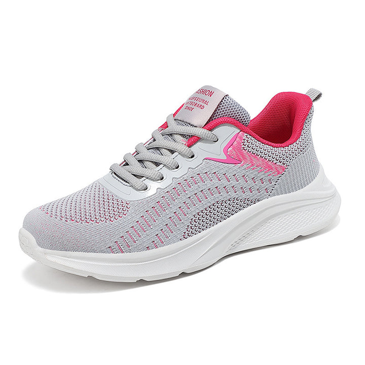 Damen nan nahtloser Strick-Walkingschuh mit atmungsaktivem Maschenoberteil, ergonomischer Wellendämpfung und verstärkter Fersenlasche Echo Archiv