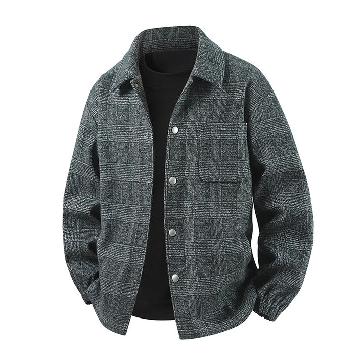 Herren Stylische Utility-Jacke mit Karomuster Echo Archiv