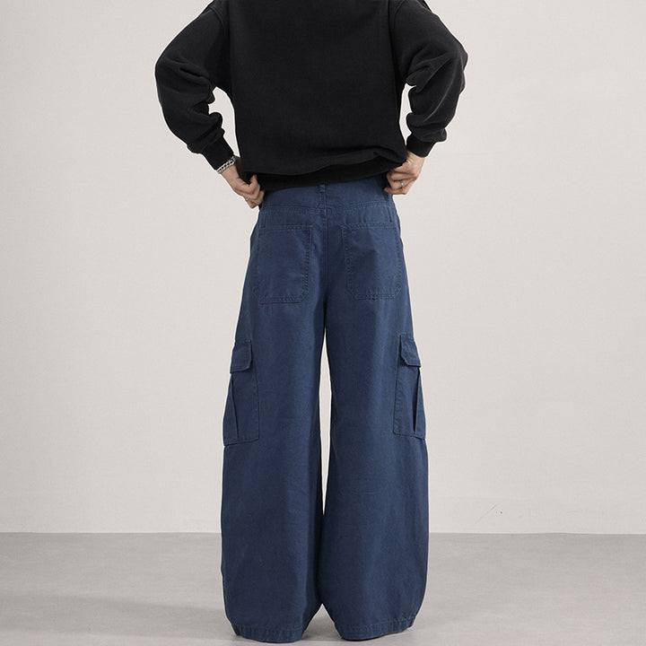 Herren Baggy-Cargohose im Utility-Stil mit tiefem Bund und extra weitem Bein Echo Archiv