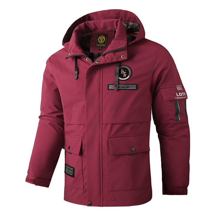 Herren nan urbaner Softshell-Parka mit Kapuze, verdecktem Zweiwege-Reißverschluss und Ärmeltasche Echo Archiv