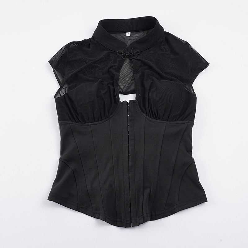 Damen Taillenkorsett mit transparenten Einsätzen und eleganten Details Echo Archiv