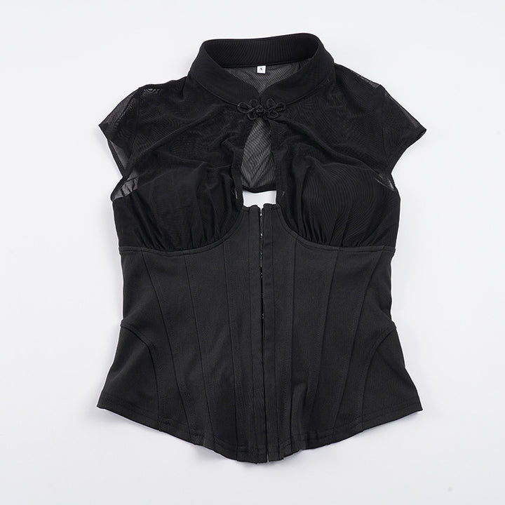 Damen Taillenkorsett mit transparenten Einsätzen und eleganten Details Echo Archiv