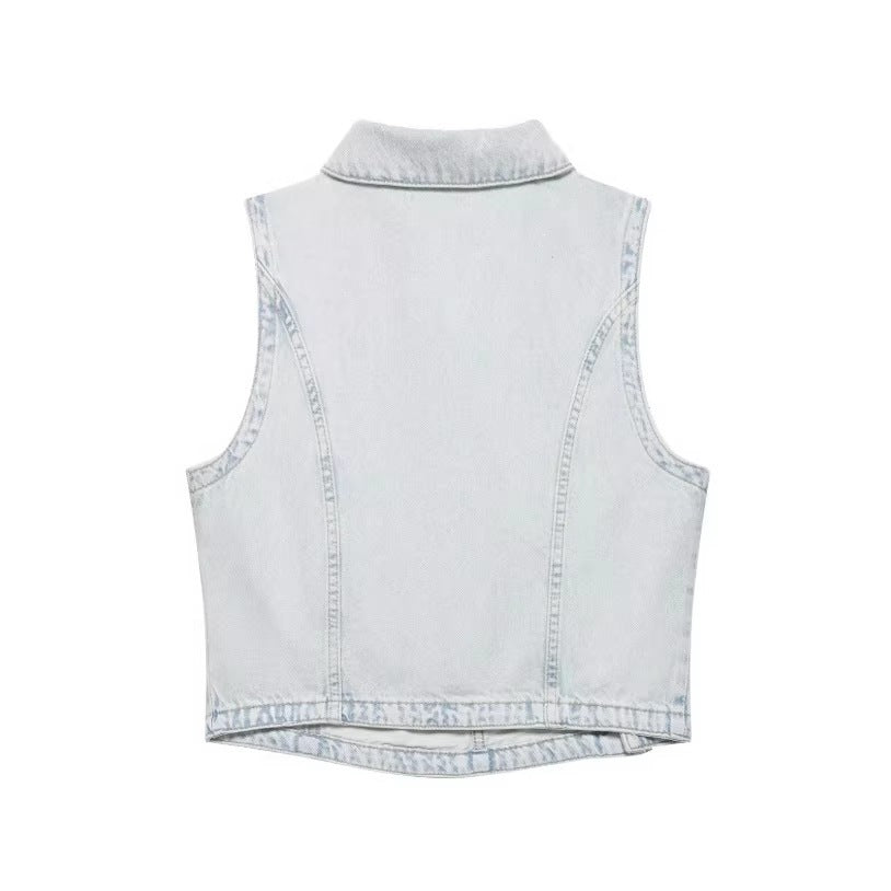 Damen Weite Jeans im lässigen Windbreaker-Stil mit ausgefallenen Nähten Echo Archiv