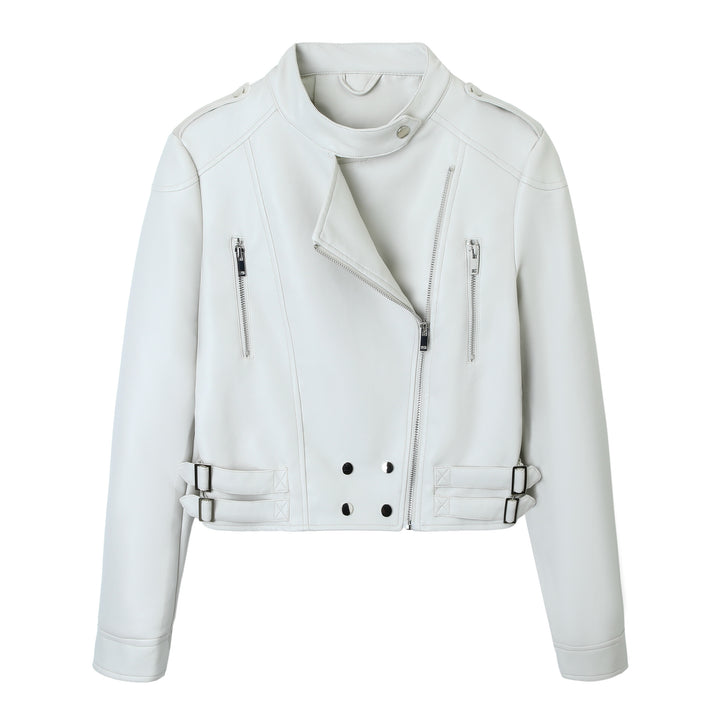 Damen Trendige Bikerjacke mit asymmetrischem Reißverschluss Echo Archiv