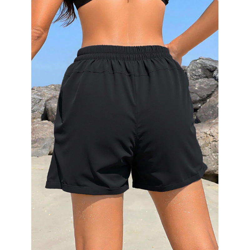Damen Sportliche Badeshorts mit elastischem Bund und praktischen Taschen Echo Archiv