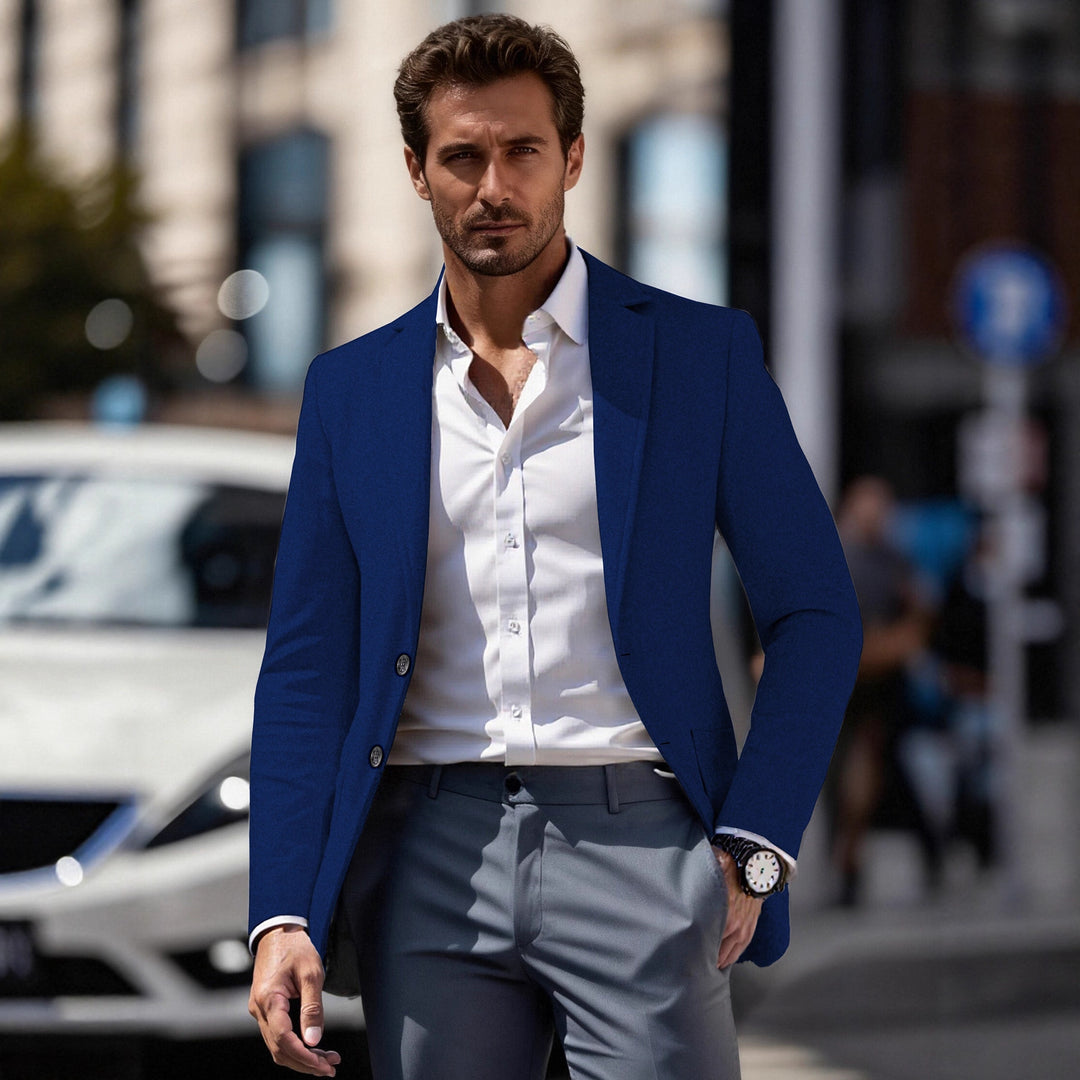 Herren eleganter Business-Anzugblazer mit schmaler Passform Echoarchiv