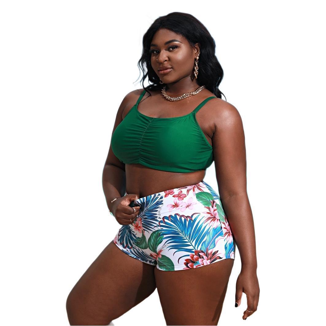Damen Bikini-Set mit gerafftem Oberteil und floralem Höschen Echo Archiv