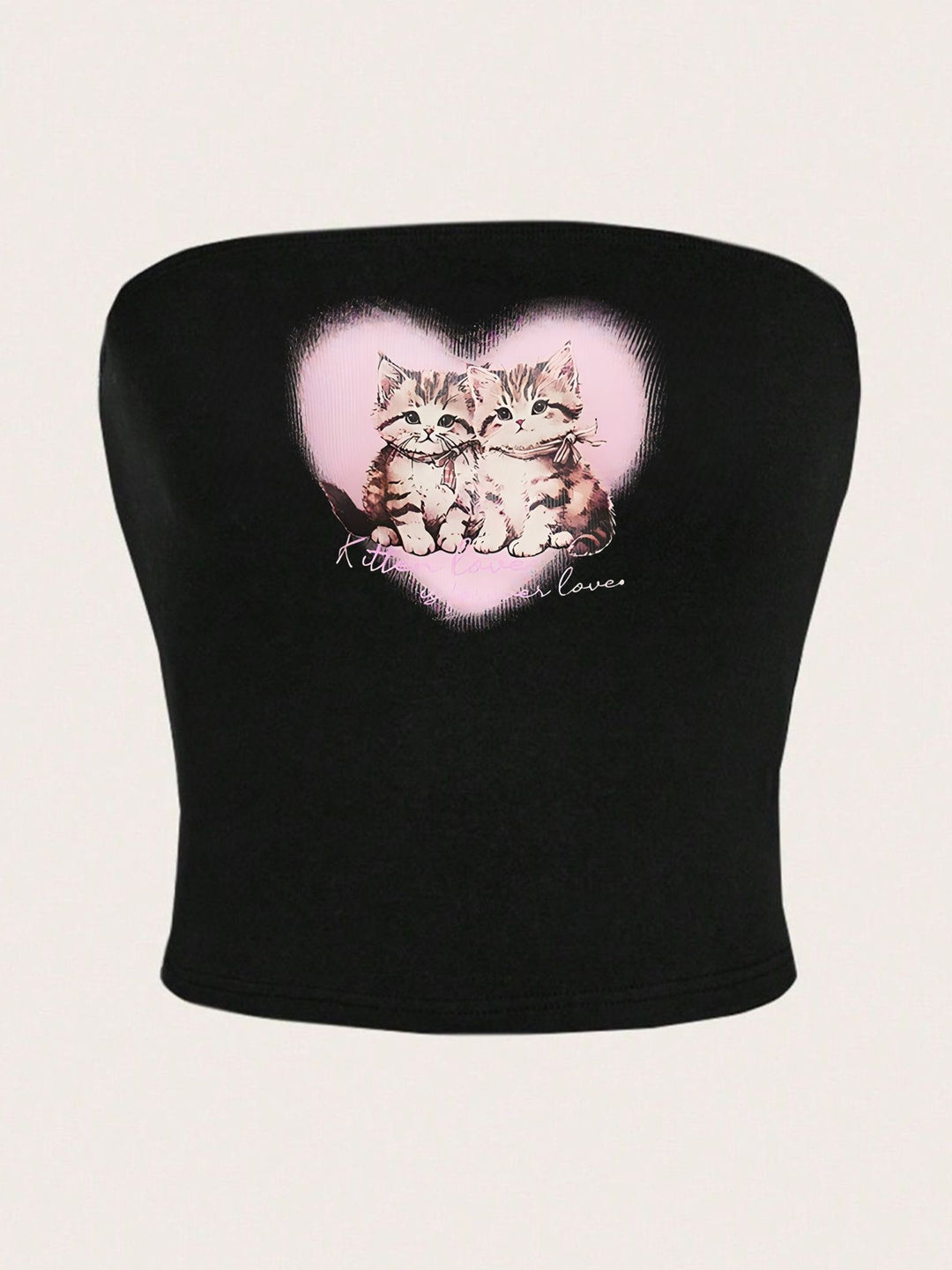 Damen Bandeau-Top mit elegantem Spitzenbandmotiv Echo Archiv