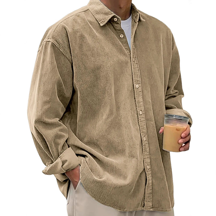 Herren nan oversized Cordhemd mit feiner Breitcord-Struktur und entspannter Silhouette Echo Archiv