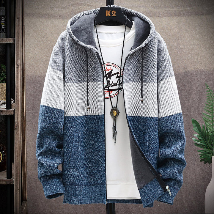 Herren modische Kapuzenjacke mit strukturiertem Design Echoarchiv