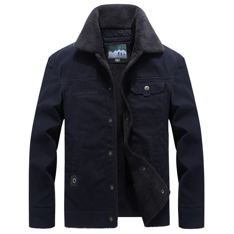 Herren nan robuste Thermo-Canvasjacke im Fieldstil mit Teddyfutter, verdeckter Druckknopfleiste und multifunktionalen Brusttaschen Echo Archiv