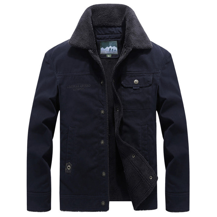 Herren nan robuste Thermo-Canvasjacke im Fieldstil mit Teddyfutter, verdeckter Druckknopfleiste und multifunktionalen Brusttaschen Echo Archiv