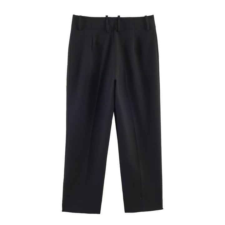 Damen Hochtaillierte elegante Anzughose mit Bügelfalte und geradem Bein Echo Archiv