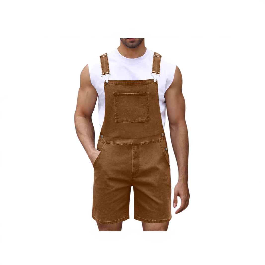 Herren Lässige Denim-Latzhose Echoarchiv