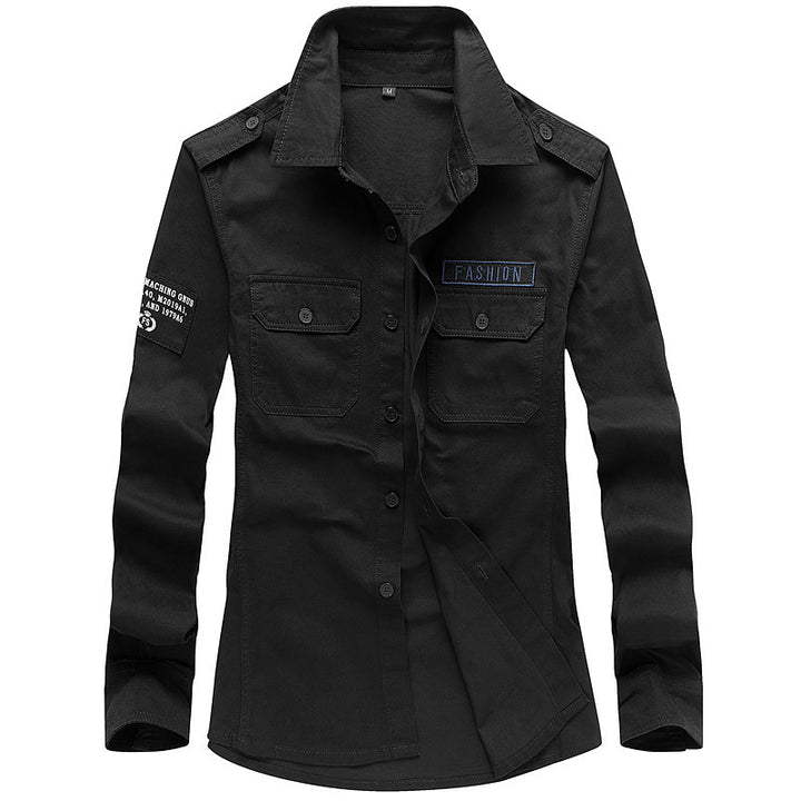 Herren Modische Hemdjacke mit praktischen Taschen Echo Archiv