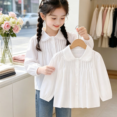 Mädchen Bluse mit Rüschendetails und elegantem Kragen Echo Archiv