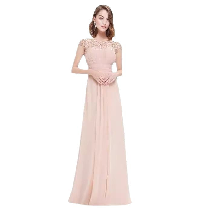 Damen Elegantes Maxikleid mit Spitzenoberteil und fließendem Rock Echoarchiv