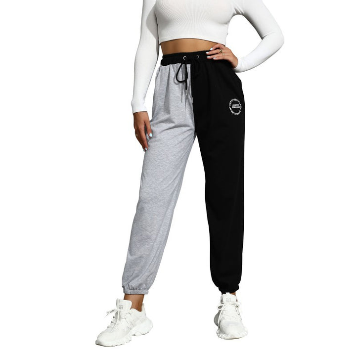 Damen Lässige Trackpant mit hohem Gummibund, Tunnelzug, Seitentaschen und elastischen Bündchen Echoarchiv