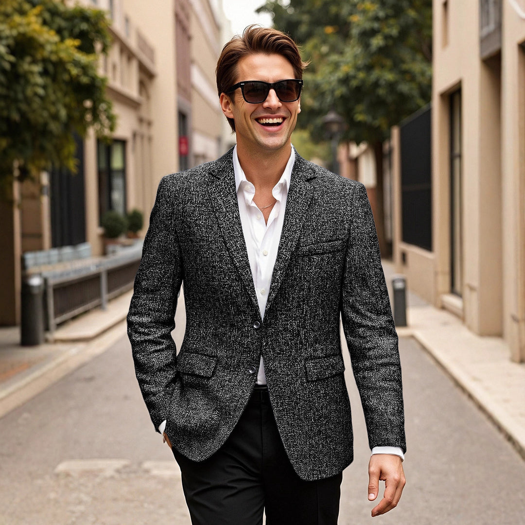 Herren stylischer und eleganter Sakko mit strukturiertem Gewebe Echoarchiv