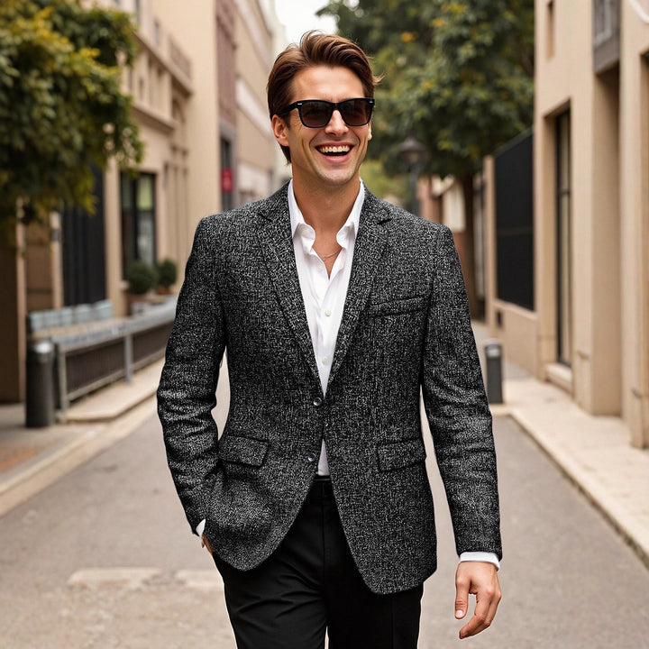 Herren stylischer und eleganter Sakko mit strukturiertem Gewebe Echoarchiv