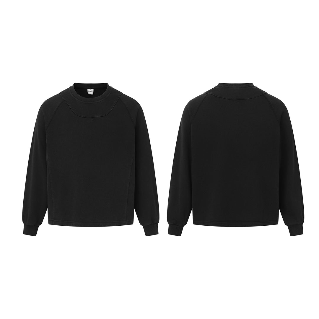 Unisex Oversize Sweatshirt mit abgesetztem Brustpanel und Kängurutasche Echoarchiv