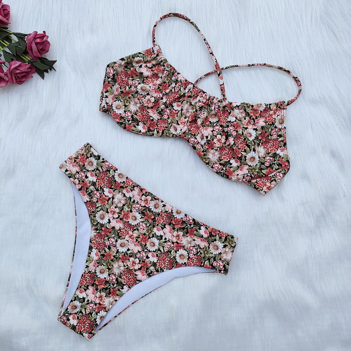 Damen Floral Bikini-Set mit verspieltem Design Echo Archiv