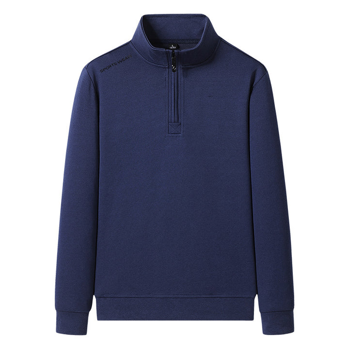Herren Sportlicher Stehkragen Pullover Echo Archiv